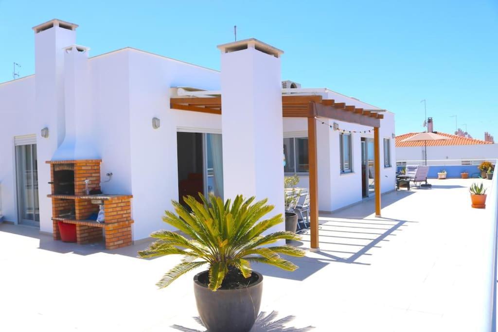 Sitio Penthouse - Big Terrace With Sea View & Bbq Villa Nazare Exterior photo